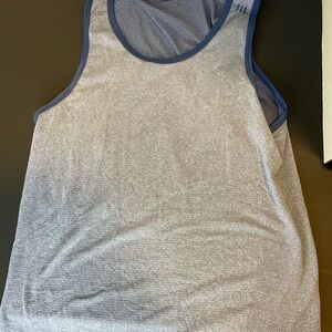 Gray and Blue Athletic Tank Top